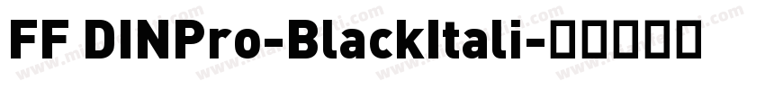 FF DINPro-BlackItali字体转换